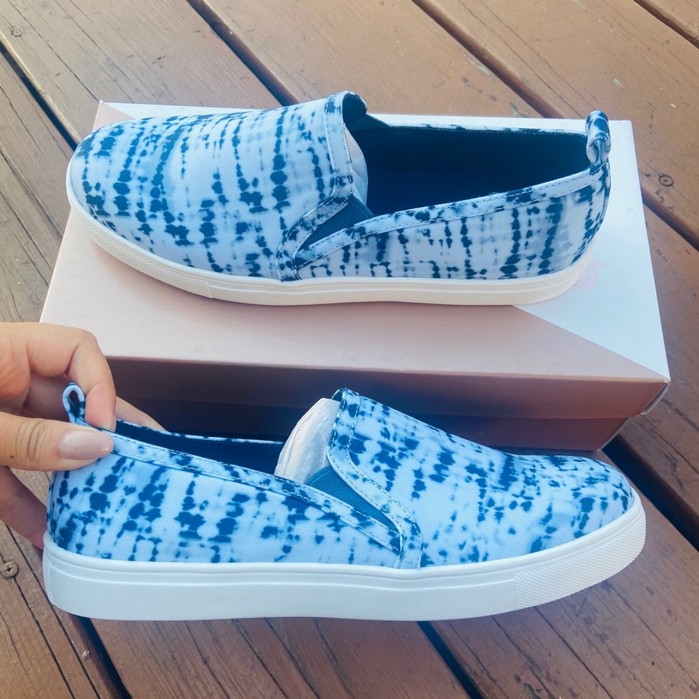 fergalicious tie dye slip-on sneakers